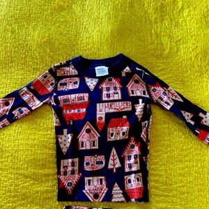 Hanna Andersson Gingerbread organic PJ set 3T